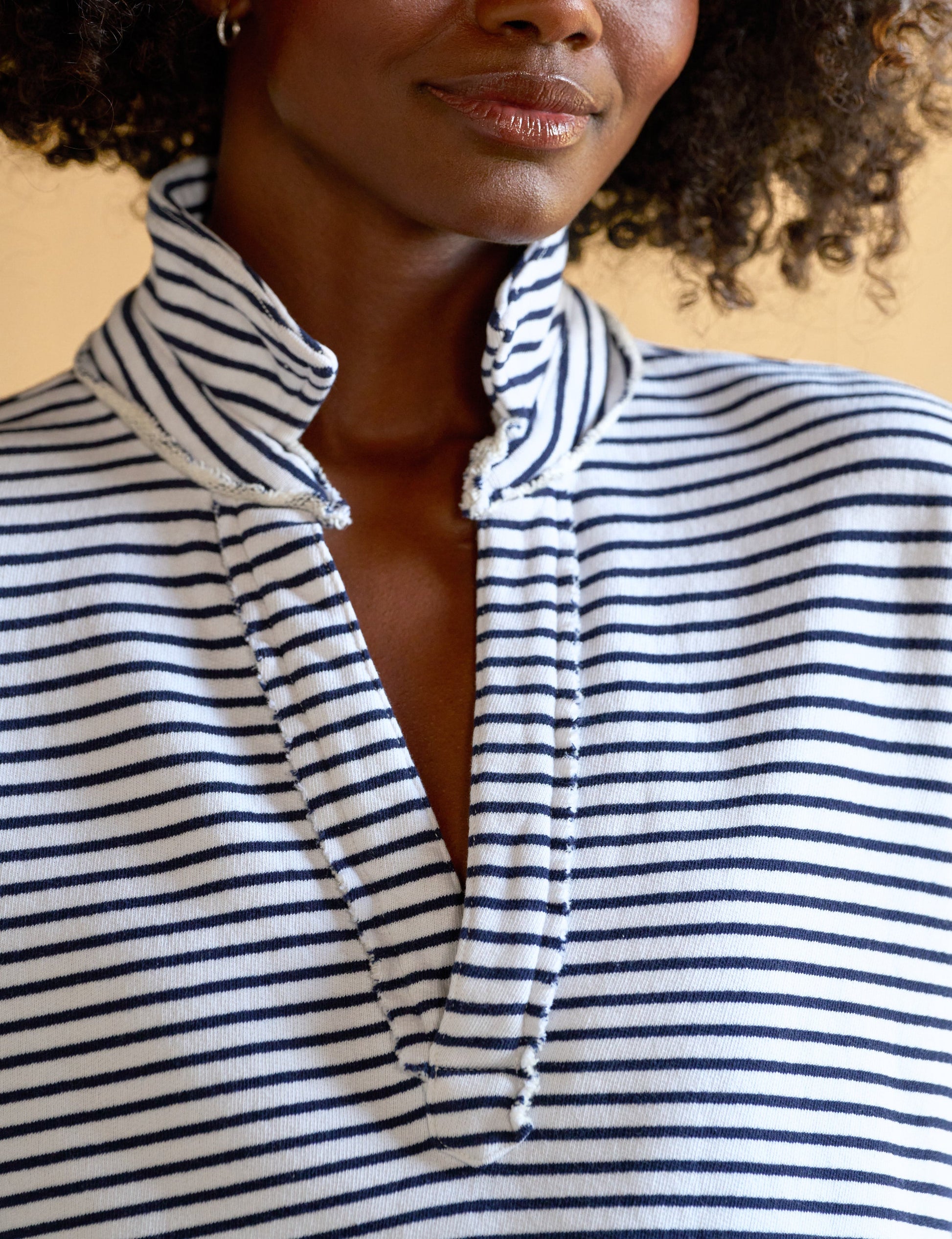 PATRICK Navy French Stripe, Triple Fleece