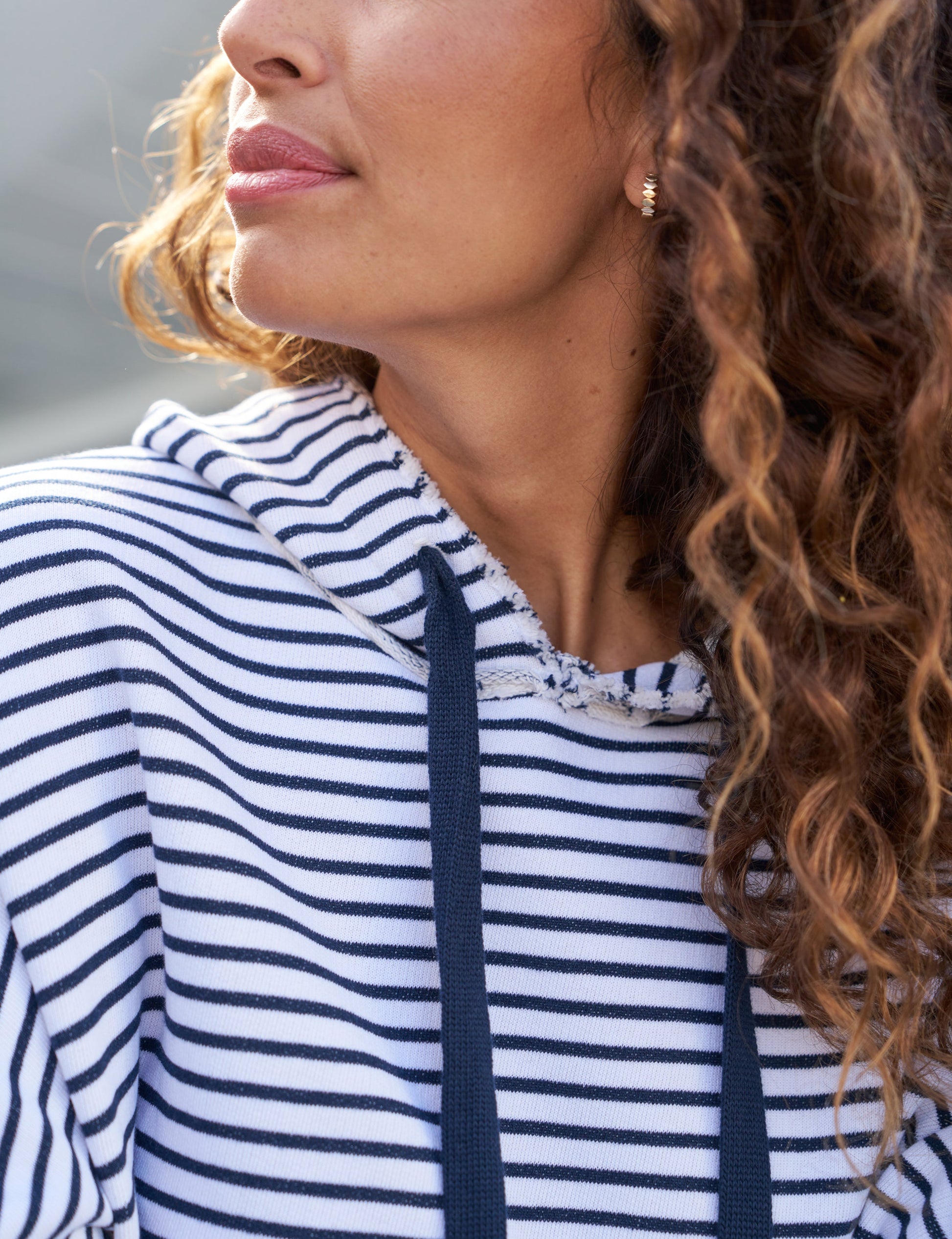 KANE Navy French Stripe, Triple Fleece