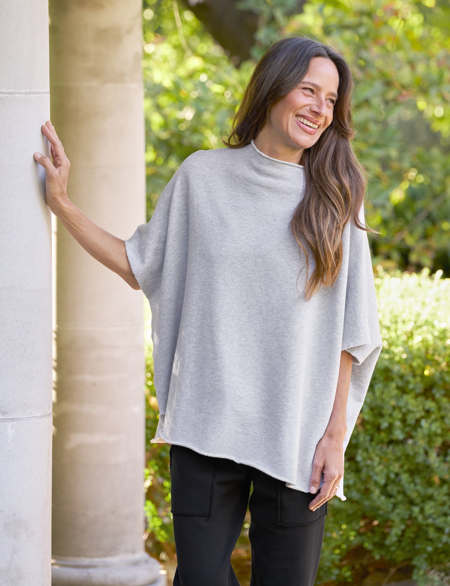 AUDREY Gray Melange, Triple Fleece