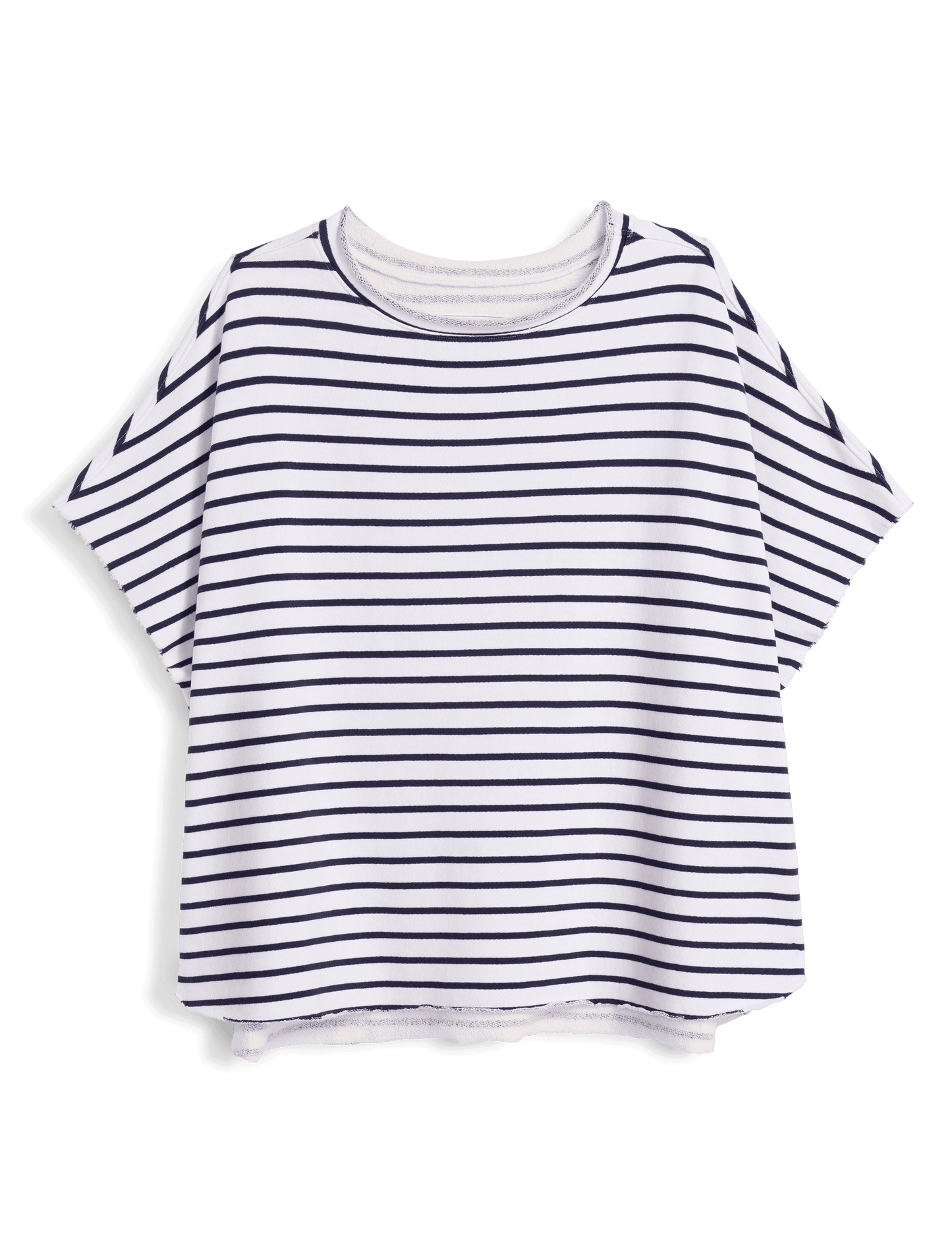 OLIVE Wide Navy French Stripe, Triple Fleece